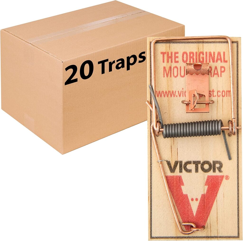 Victor M156-20 Metal Pedal Sustainably Sourced FSC Wood Snap Mouse Trap - 20 Traps